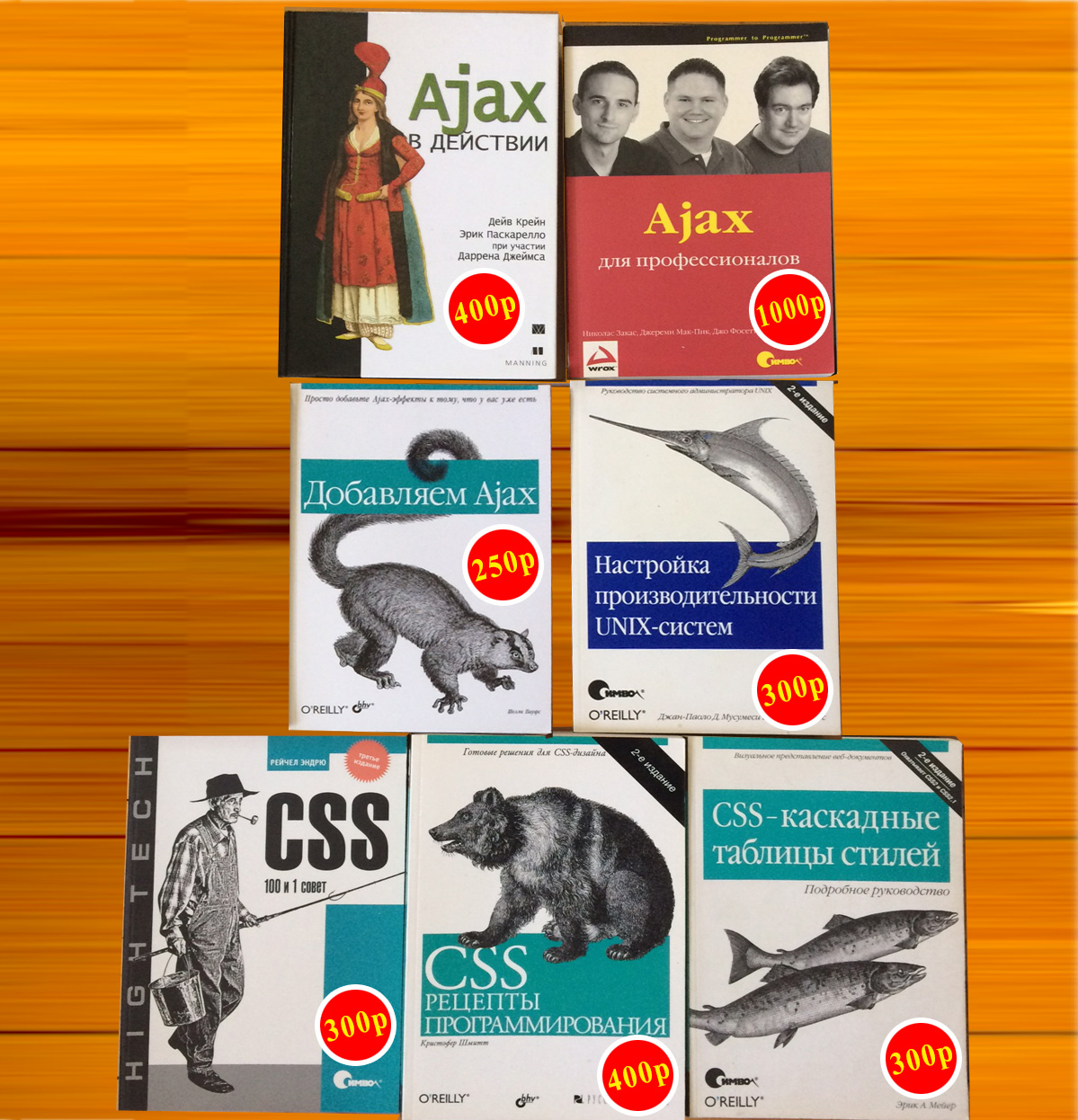Книги по Ajax, Unix, CSS